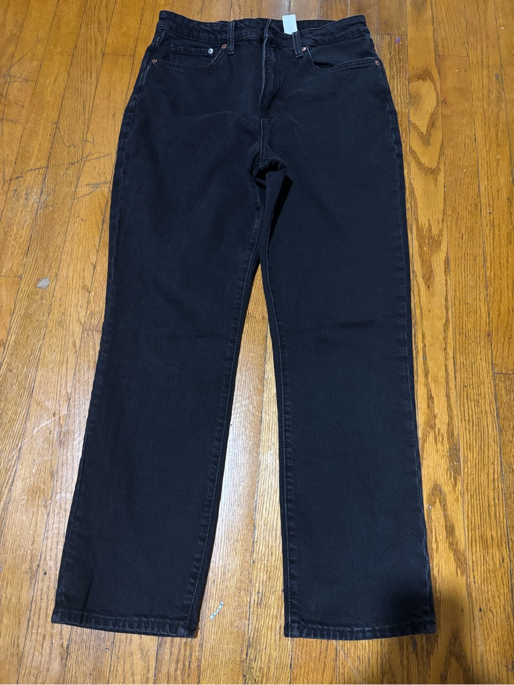 Mango Women's Straight-Leg Black Jeans